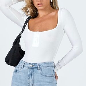 Ballard Long Sleeve Bodysuit White